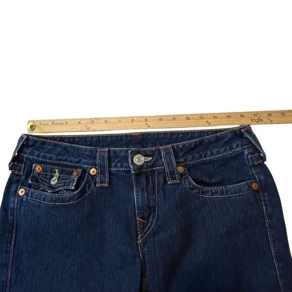 True Religion Joey Bootcut Jeans Women 32 Made in USA Flap Pocket Low Rise 32x33 - Picture 7 of 13
